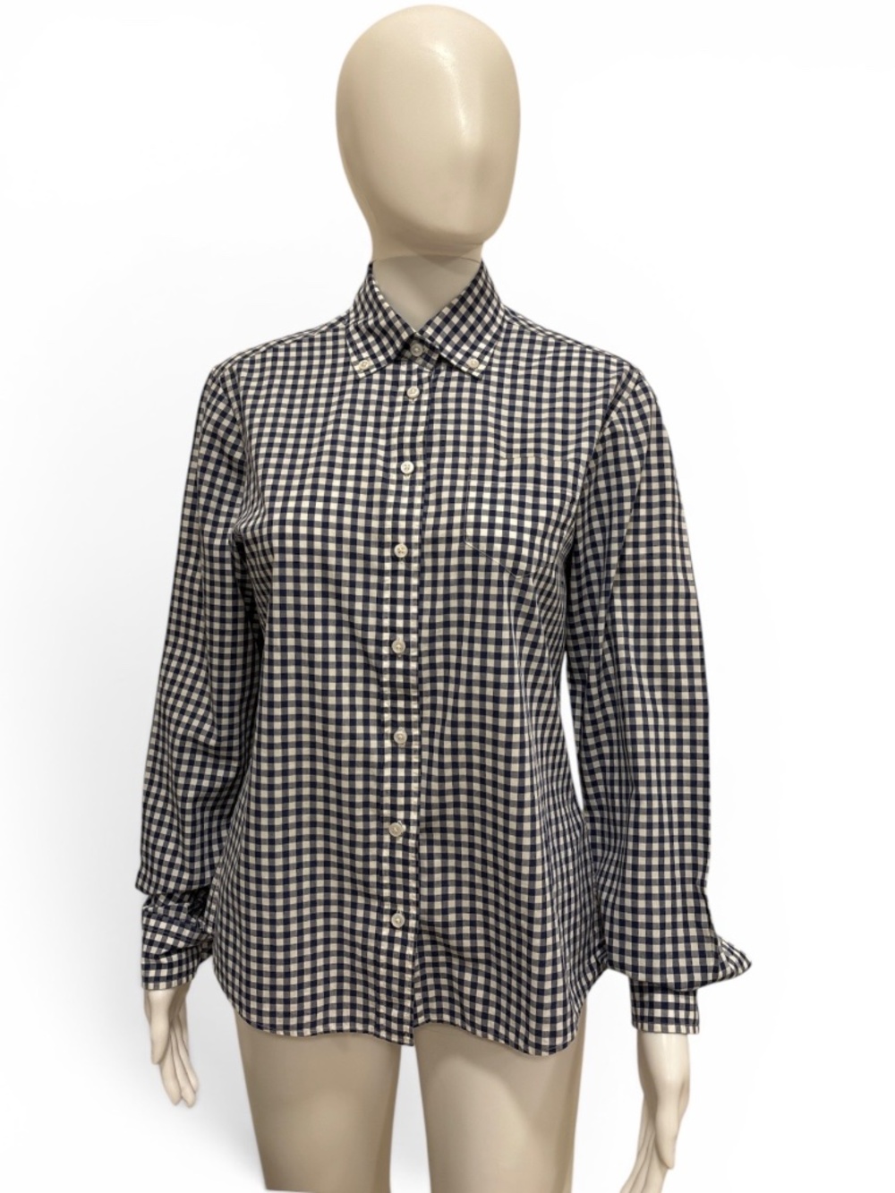 Tomas Maier Blue & White Gingham Button-Down Shirt